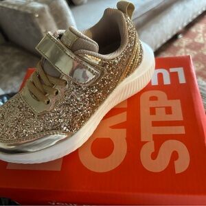 Gold Glitter Kids Shoes